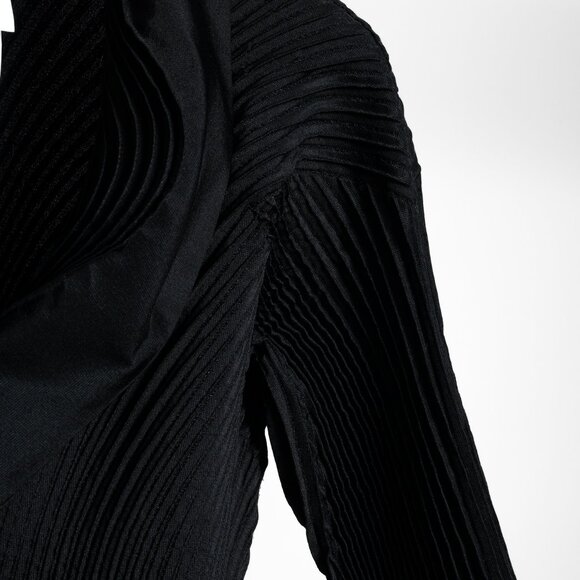 Issey Miyake Runway Black 3D Steam Stretch Pleats Jacket - Picture 5 of 14
